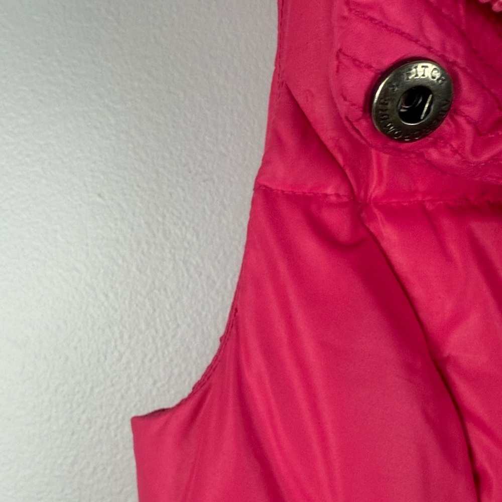 Abercrombie & Fitch Down Feather Blend Bright Pink Sleeveless Puffer Small Vest - Picture 6 of 11